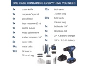 20 V-os IXES akkus fúró-csavarhúzó készlet és 74 db tartozék Scheppach C-DTB74/1-X