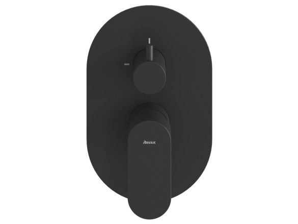 Ravak EL 065.20GB.O2.RB07E Podomítková baterie 2-cestná bez tělesa, Graphite Brushed