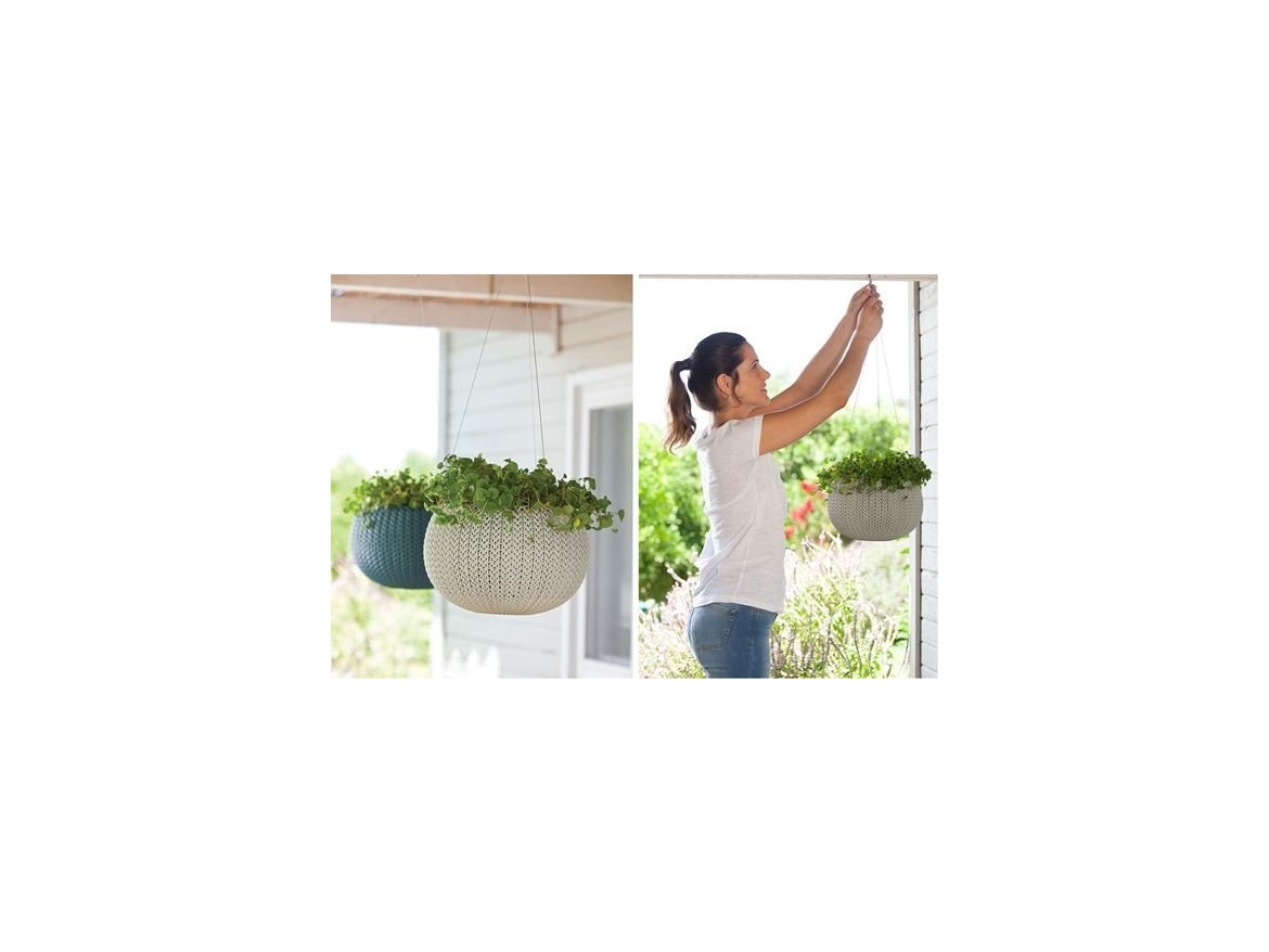 Keter Květináč  COZY S závěsný Dune