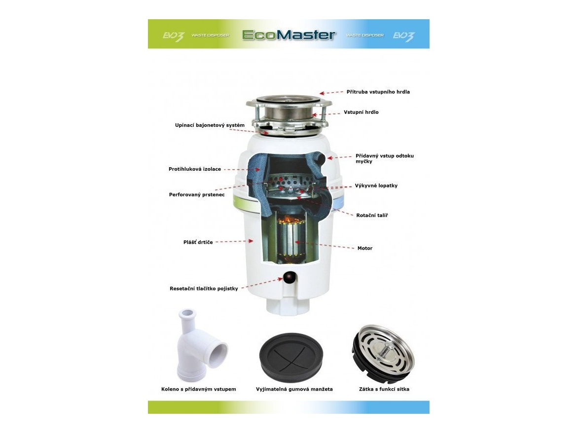 Drtiče odpadu EcoMaster DELUXE EVO3