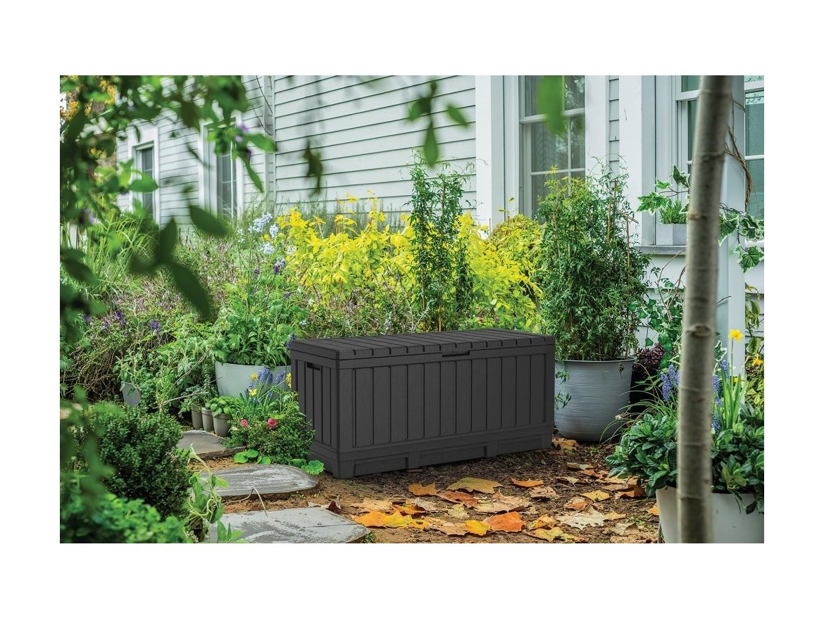 Keter Zahradní úložný box  Kentwood 350 L - 128 x 54 x 59 cm - grafitový