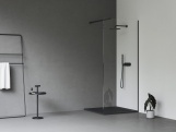 Ravak Walk-In Wall Set 130, čierna+transparent