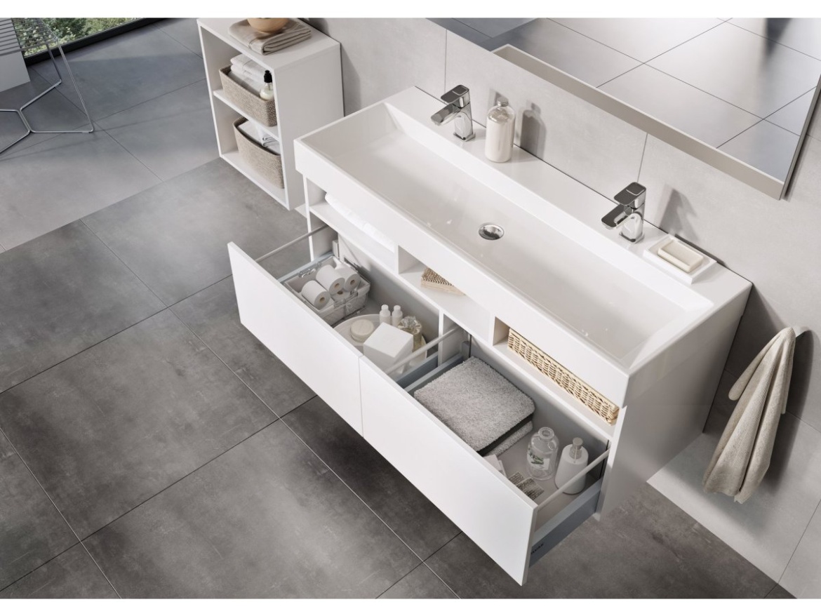 Ravak Umývadlo Natural Duo 120, s otvormi pre batérie, bez prepadu