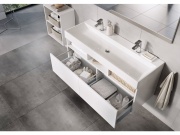 Ravak Umývadlo Natural Duo 120, s otvormi pre batérie, bez prepadu