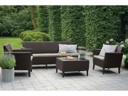 Keter Zahradní set  Salemo 3 Seater Sofa - hnědá / béžová