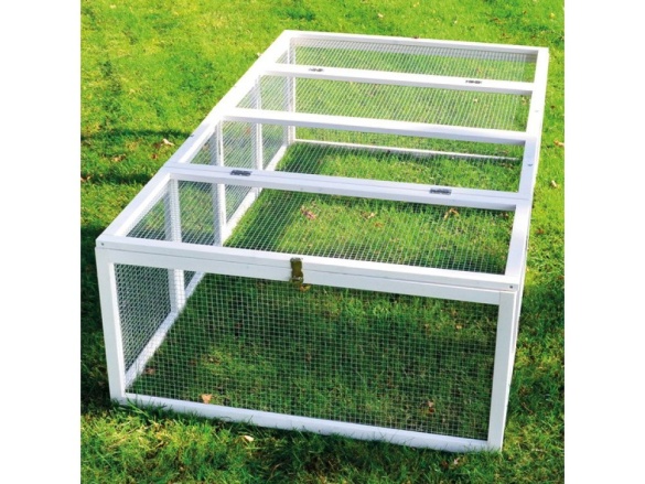 Scobax Dřevěný výběh pro králíky - bílý