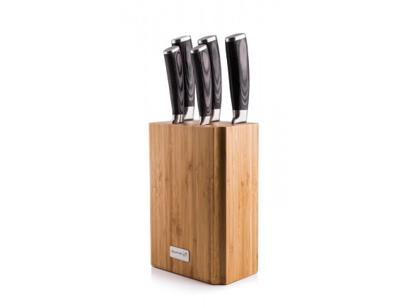 G21 Sada nožů  Gourmet Stone 5 ks + bambusový blok