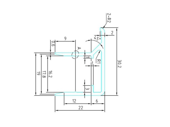 Ukončovací lišta Covestro ALU-U elox s okapničkou 16 mm