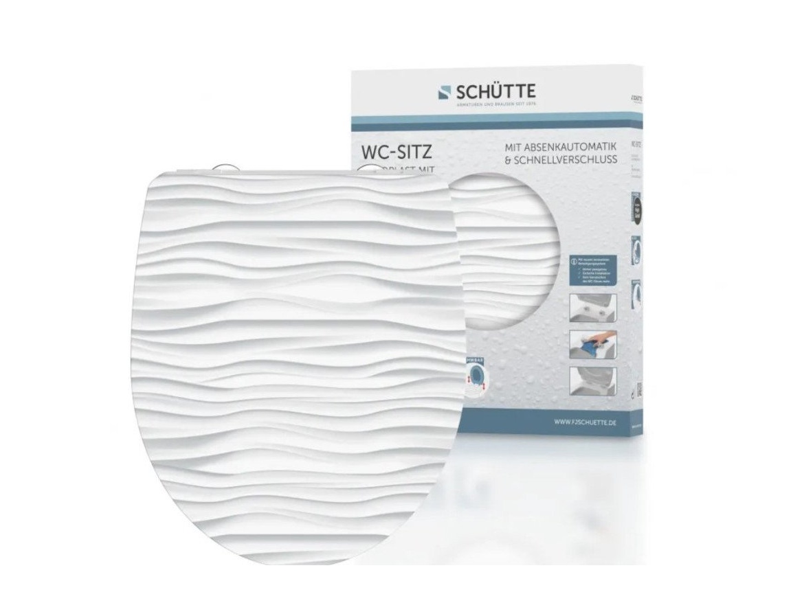 WC sedátka, záchodová prkna Schütte WHITE WAVE | Duroplast HG, Soft Close