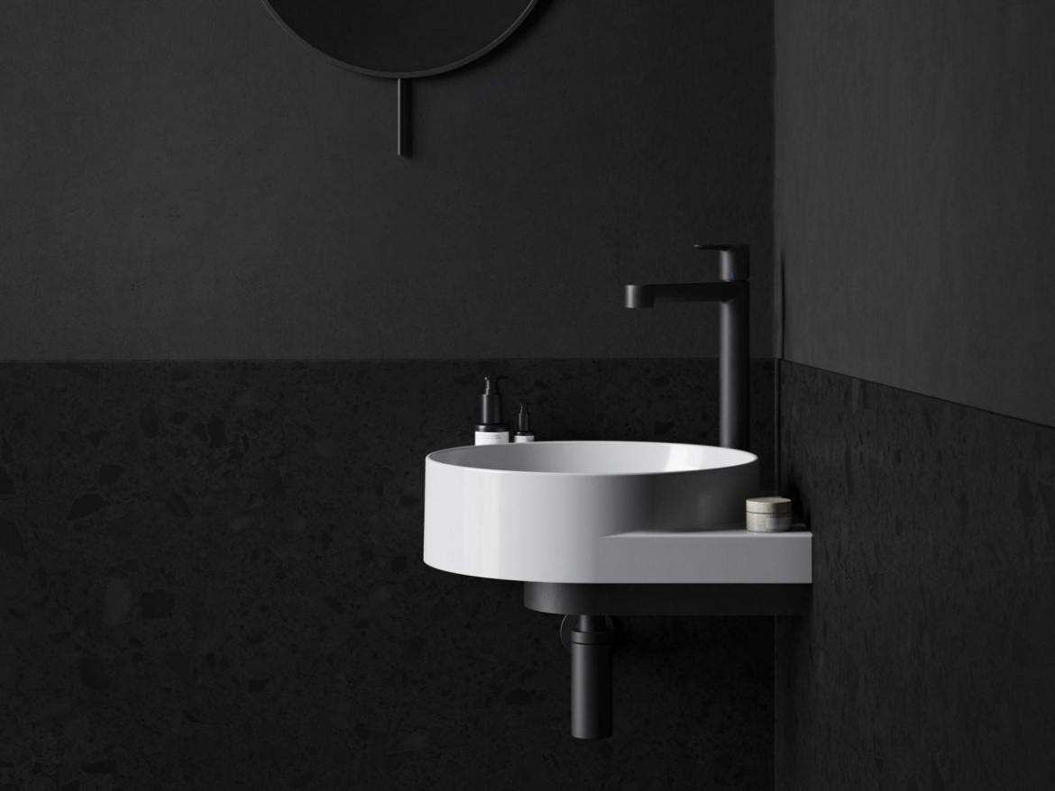 Ravak Umyvadlo Yard 45 C, s otvorem pro baterii, bez přepadu, Grey Green