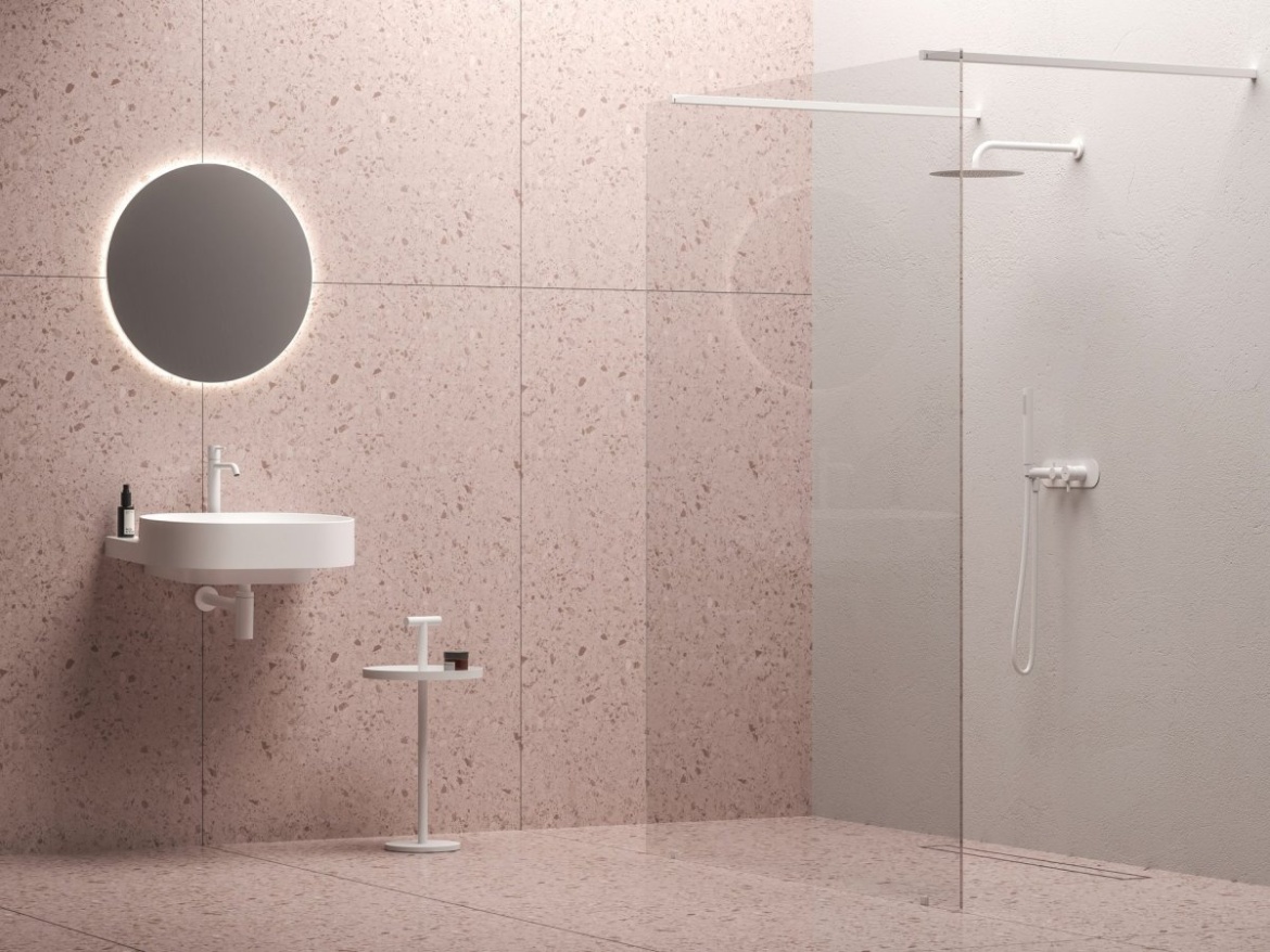 Ravak Walk-In Free Set 130, čierna+transparent