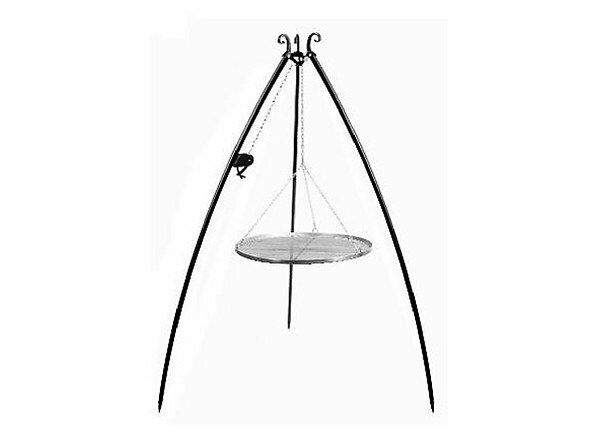 Trojnožka s kladkou a roštem CookKing