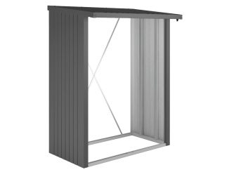 Dřevníky –  WoodStock, 300,7 x 102 x 199, tmavosivá metalická