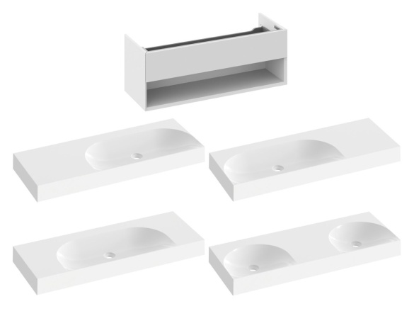 Ravak SD Lite 120 skrinka pod umývadlo čierna matná