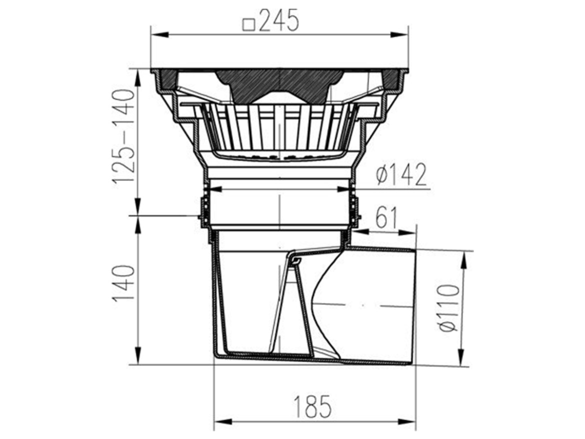 Vpusť Chuděj KVB 110/250