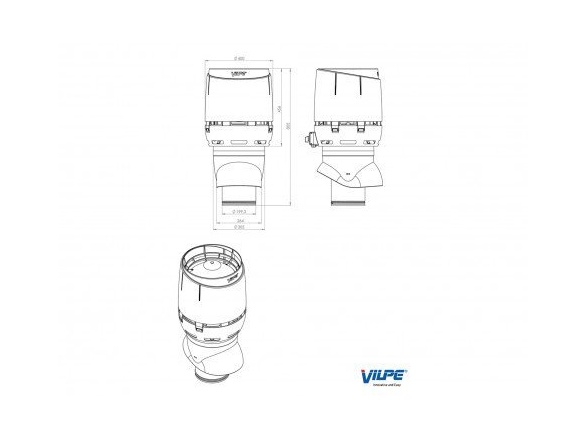 Vilpe Střešní ventilátor FLOW ECO 200P/500