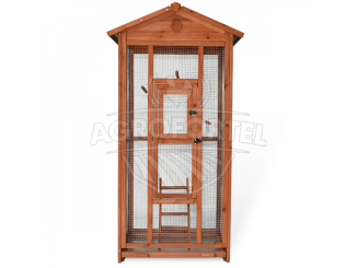 Chov zvířat –  Scobax Voliéra pro ptáky - velikost L - masivní dřevo, 83 x 60 x 160 cm