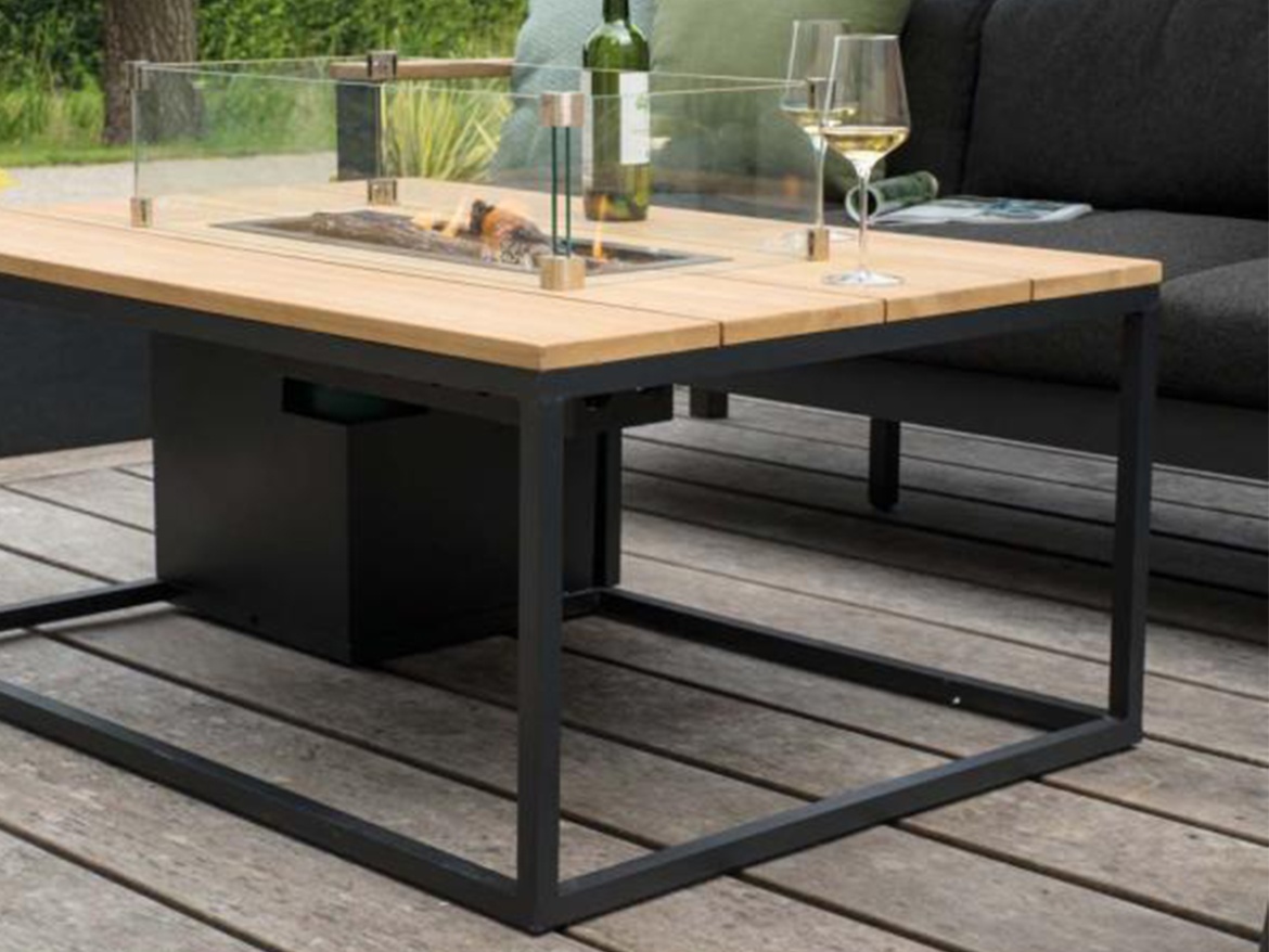 Stůl s plynovým ohništěm COSI Cosiloft 120 Wood