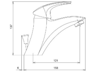 Csaptelepek –  Novaservis Umyvadlová baterie Metalia Eco+, chrom, stojánková, bez výpustě,  57002/1,0E