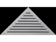 Alcadrain Rošt LIFE rohový nerez mat,