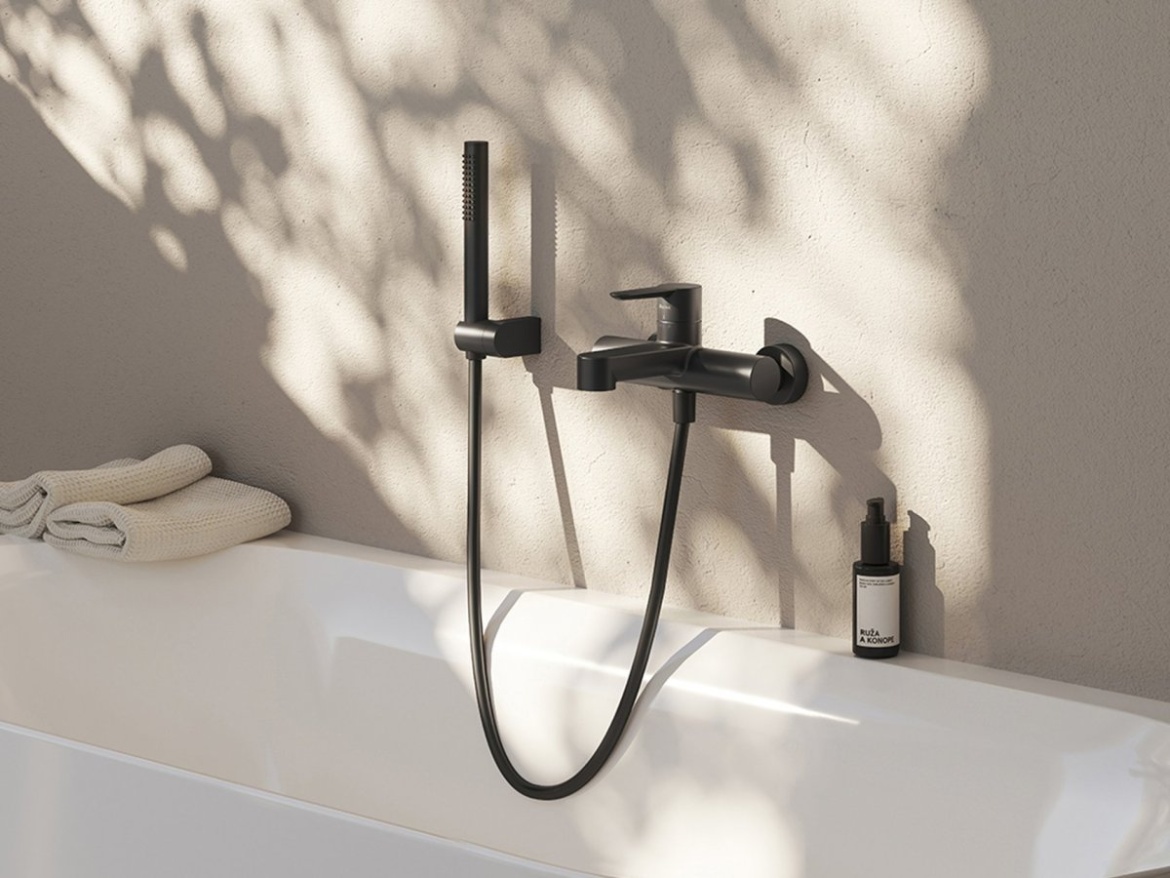 Ravak 611.20BLM Držák sprchy, polohovatelný, Black Matt