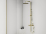 Ravak ES 091.60GLB Sprchový stĺp s termostatickou batériou, so sprchovým setom, Gold Brushed