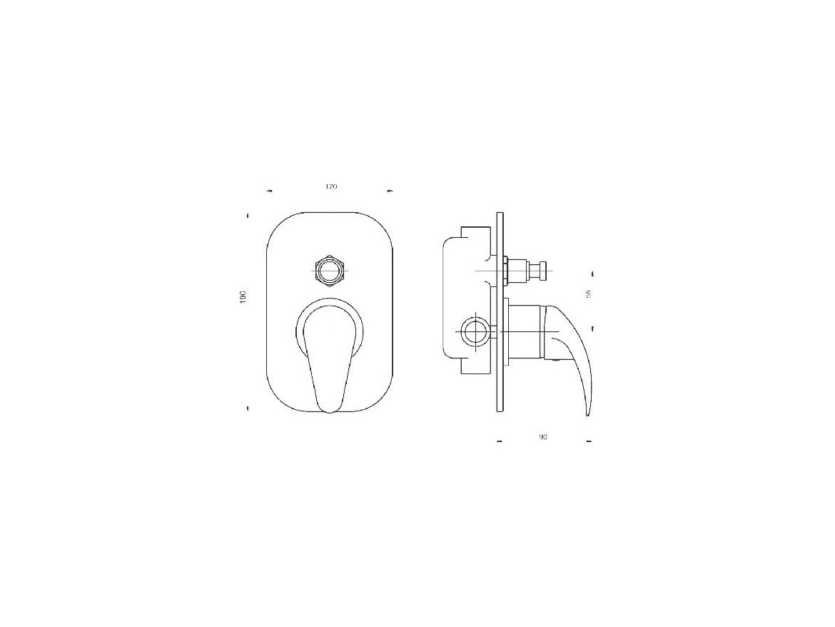 Novaservis Vanová baterie TITANIA LUX, chrom, podmítková, s příslušenstvím,  91050R,0