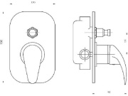 Novaservis Vanová baterie TITANIA LUX, chrom, podmítková, s příslušenstvím,  91050R,0