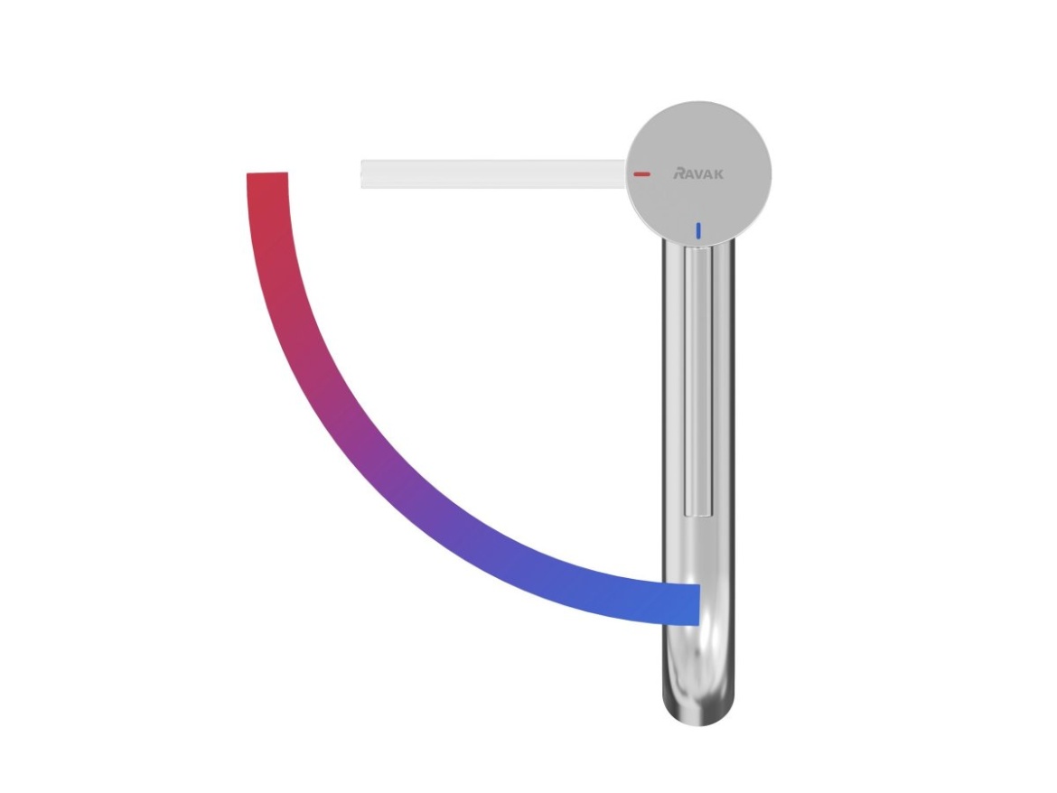 Ravak ES 012.61RGB Umyvadlová stojánková baterie BeCool 190 mm bez výpusti, Rose Gold Brushed