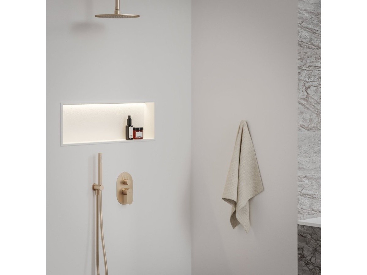 Ravak EL 065.20GB.O2.RB07E Podomítková baterie 2-cestná bez tělesa, Graphite Brushed