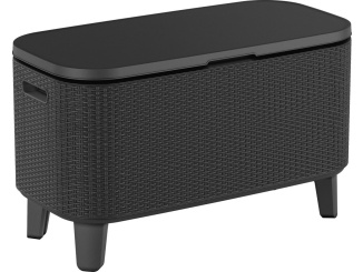 Nábytek –  Keter Zahradní stůl  Bevy Bar Cool grafitový ratan