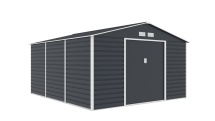 Plechový zahradní domek G21 GAH 1300 - 340 x 382 cm, antracitový
