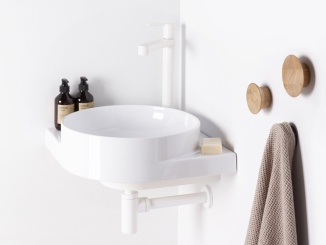 Sanitárna keramika –  Ravak Umyvadlo Yard 45 C, s otvorem pro baterii, bez přepadu, bílá