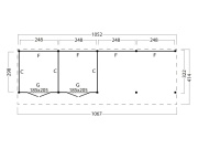 Wood scheune Malmö, typ 3 (schwarz gesprühte Wände)