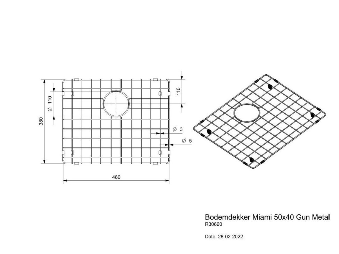 Kuchyňské dřezy Reginox SET Miami 500 Gun metal + baterie Crystal + příslušenství