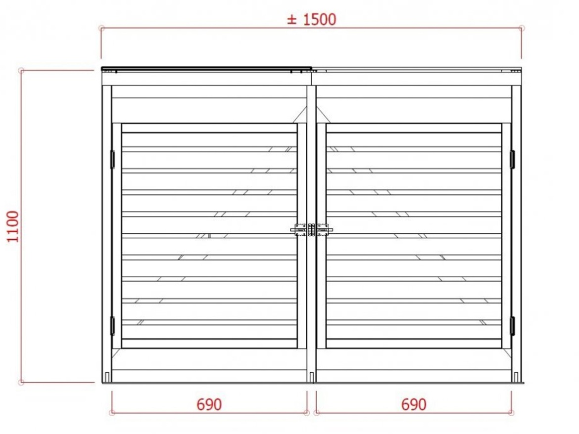 Přístřešek na popelnice Scobax S754