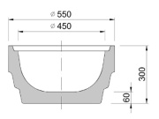Spodní díl Kasi DN 450 (bez vývodu)