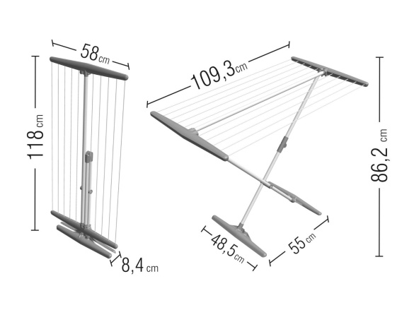 Sušiak na bielizeň Juwel Superdry Basic