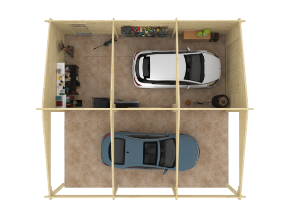 Tuindeco Berggren Garage-carport | 58mm | impregnated yellow