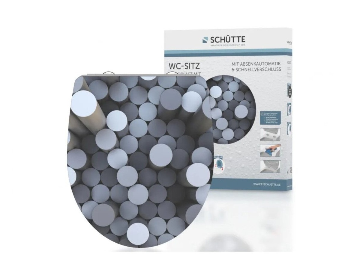 WC sedátka, záchodová prkna Schütte ROUND DIPS | Duroplast HG, Soft Close