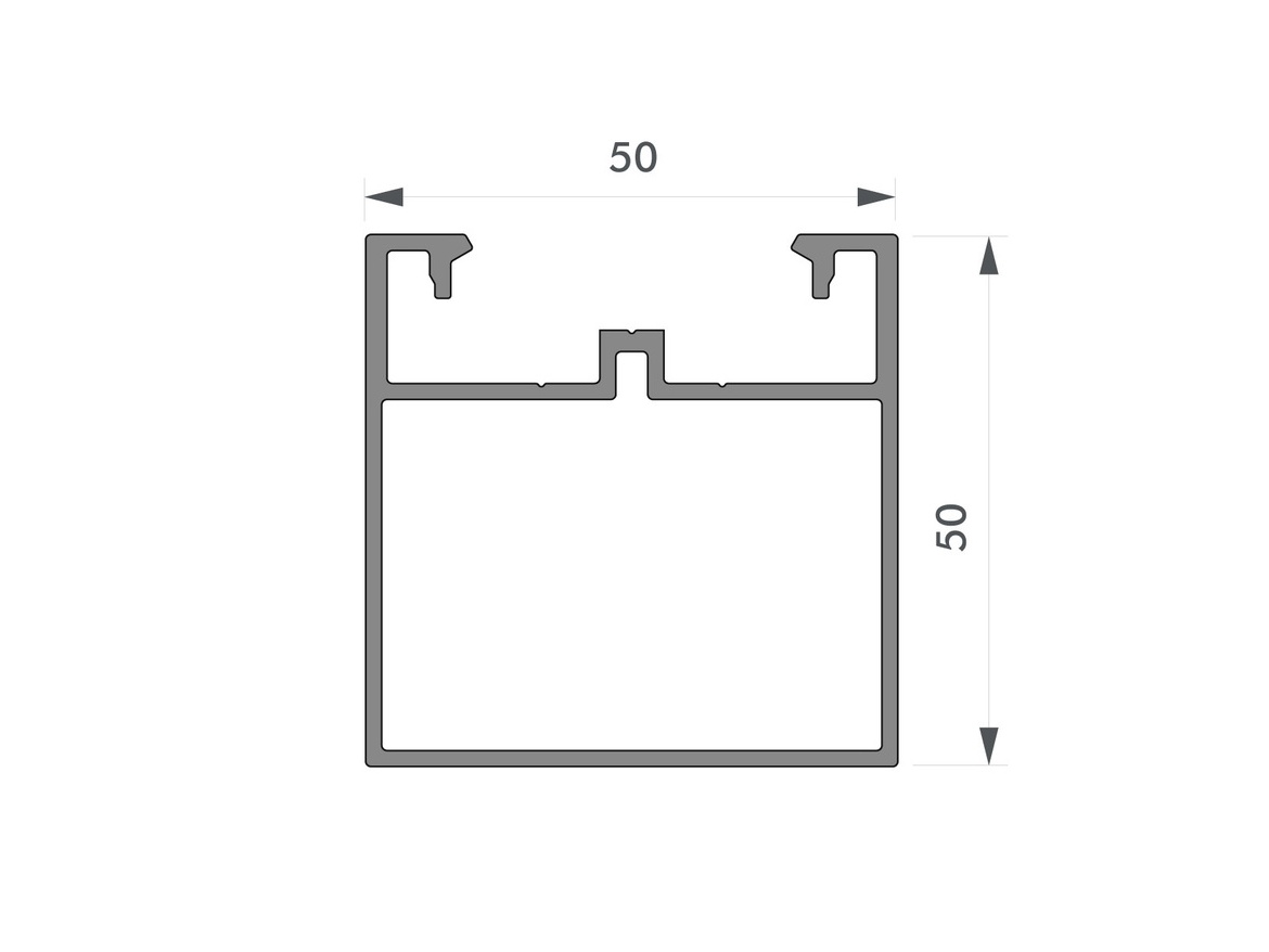 Podkladový hliníkový profil nosný Deceuninck
