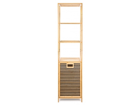 G21 Koš na prádlo  30 l s policemi, bambusový