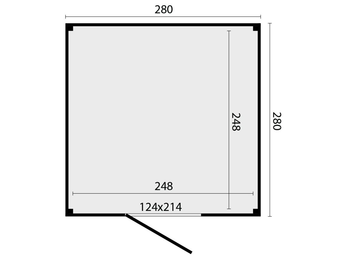 Dřevěný zahradní domek Tuindeco KubeLine