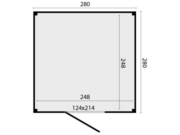 Fából készült kerti ház Tuindeco KubeLine