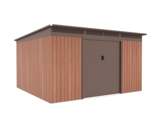 Fém lemez –  G21 Zahradní domek  GRAH 1132 - 340 x 333 cm, hnědý