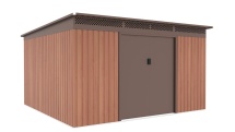 Lemezből készült kerti ház G21 GRAH 1132 - 340 x 333 cm, hnědý