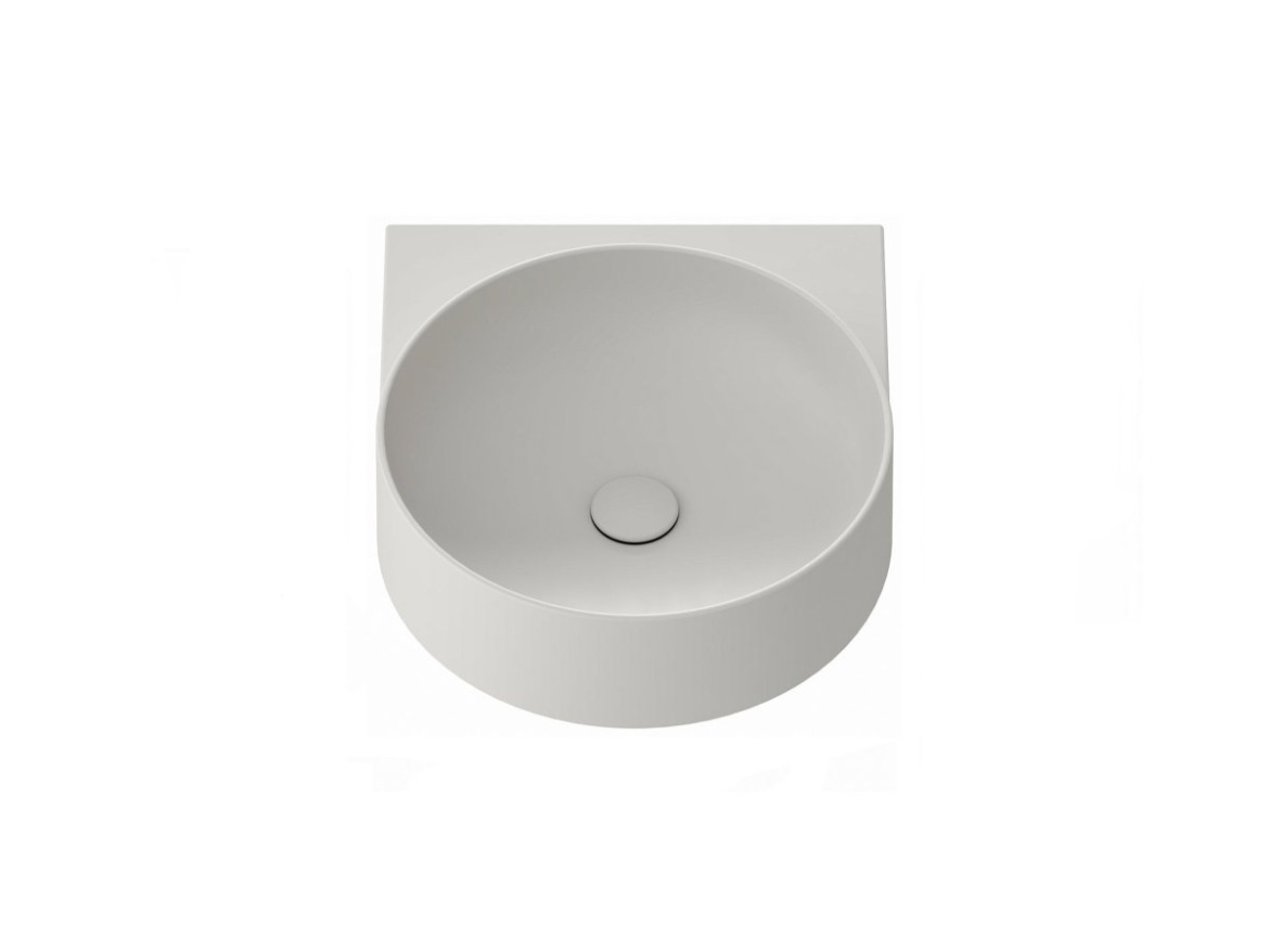 Ravak Umývadlo Yard 40, bez otvoru pre batériu, bez prepadu, antracit