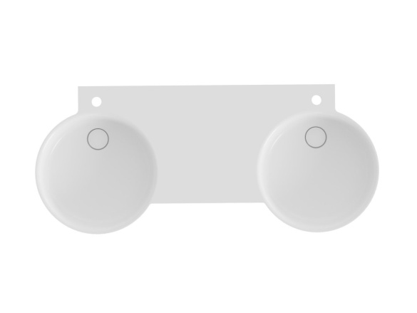 Ravak Dvojumývadlo ARC 120, s otvory pre baterie, bez prepadu