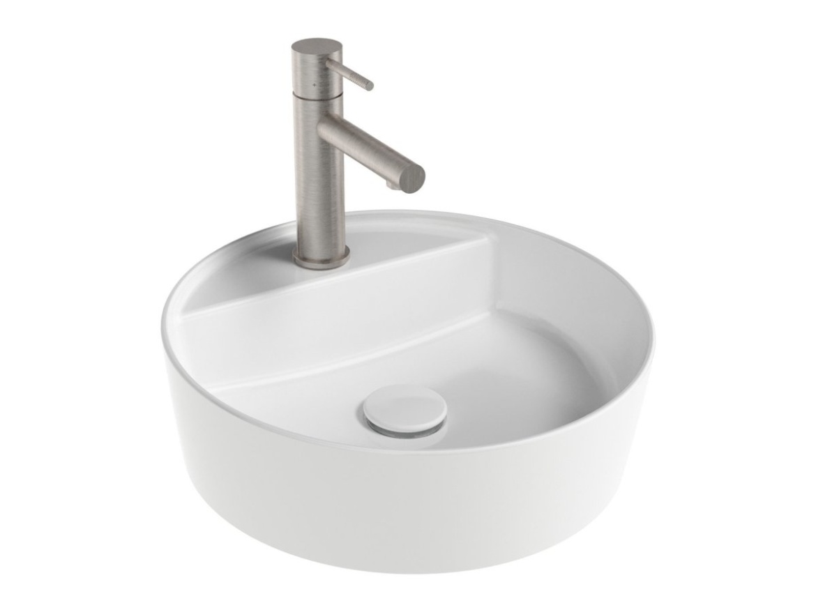 Ravak Umývadlo Uni Slim F 40, s otvorom pre batériu, bez prepadu, biela