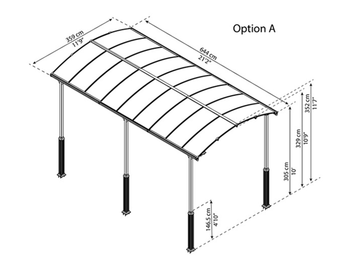 Prídavné nohy Palram Přídavné nohy Arcadia